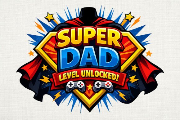 Celebrate Dad with the Super Dad Hero Badge PNG Design