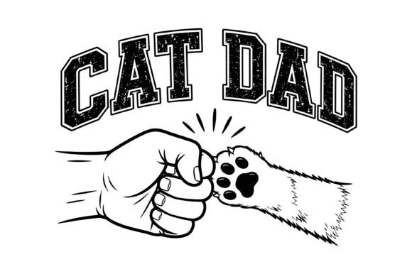 Celebrate Feline Fatherhood with the Cat Dad Paw Fist SVG