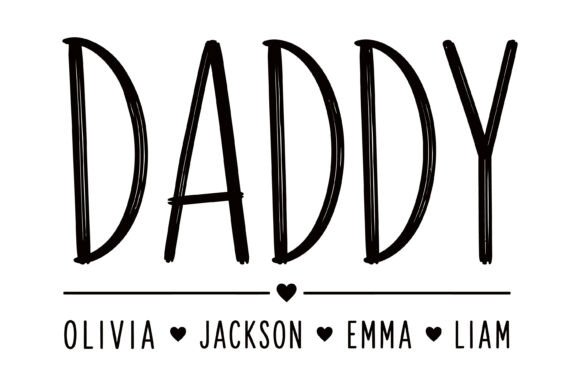 Daddy Personalized Family Name Design: A Minimalist Font for Modern Creators