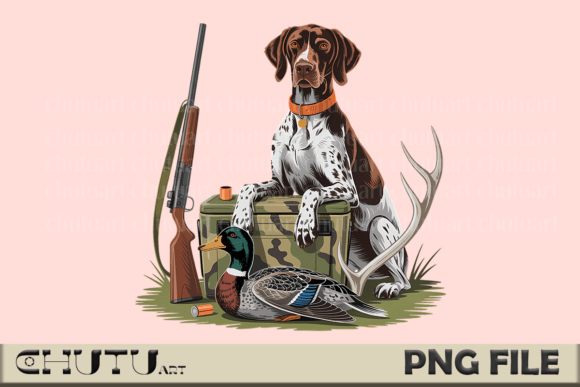 Hunting Dog PNG: A Rugged Design for Outdoor Creations