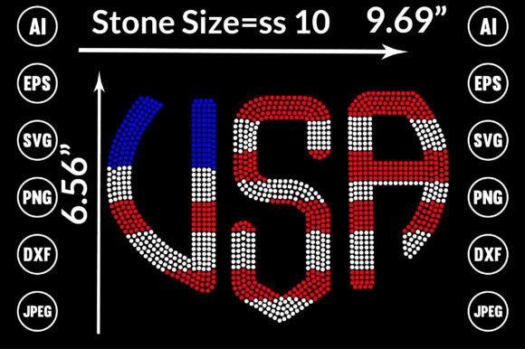 USA Rhinestone Templates Design: A Sparkling Asset for Your Projects