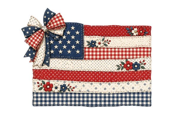 Vintage USA Flag Patchwork: A Design That Tells a Story